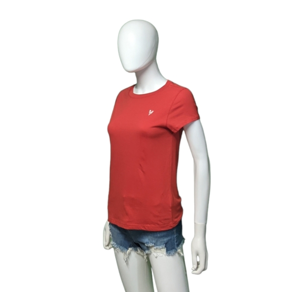 Universal Thread Red Tee w Embroidered Heart, XS - Picture 7 of 12